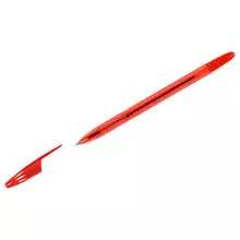 Ручка шариковая Стамм. "555" красная 07 мм. тонированный корпус