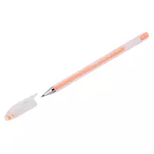 Ручка гелевая Crown "Hi-Jell Pastel" оранжевая пастель 08 мм.