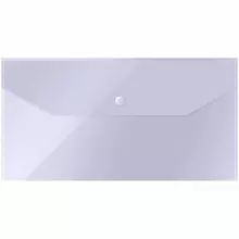 Папка-конверт на кнопке OfficeSpace С6 150 мкм. пластик прозрачная