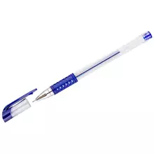 Ручка гелевая OfficeSpace синяя 05 мм. грип игольчатый стержень