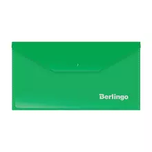 Папка-конверт на кнопке Berlingo С6 180 мкм. зеленая