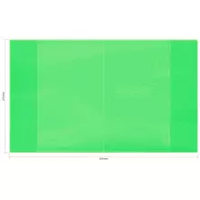 Обложка 210*350 для дневников и тетрадей Greenwich Line ПВХ 180 мкм. "Neon Star" зеленый ШК