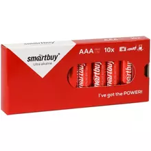 Батарейка SmartBuy AAA (LR03) алкалиновая 10 картон.уп.