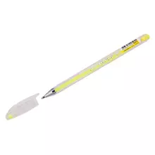 Ручка гелевая Crown "Hi-Jell Pastel" желтая пастель 08 мм.