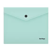 Папка-конверт на кнопке Berlingo "Instinct" А5+ 180 мкм. мятный