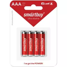 Батарейка SmartBuy AAA (LR03) алкалиновая BC4
