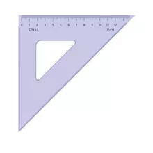 Треугольник 45° 12 см. Стамм. полистирол прозрачный тонированный