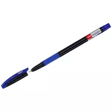 Ручка шариковая Cello "Slimo Grip black body" синяя 07 мм. грип штрих-код