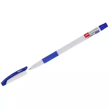 Ручка шариковая Cello "Slimo Grip white body " синяя 07 мм. грип штрих-код