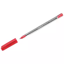 Ручка шариковая Schneider "Tops 505 M" красная 10 мм. прозрачный корпус