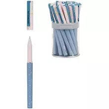 Ручка шариковая Greenwich Line "Stylish confetti" синяя 07 мм. игольчатый стержень грип софт-тач
