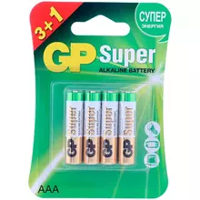 Батарейка GP Super AAA (LR03) 24A алкалиновая BC4 (промо 3+1)