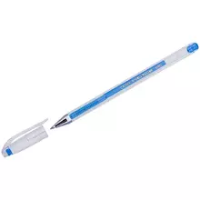 Ручка гелевая Crown "Hi-Jell Color" голубая 07 мм.