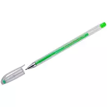 Ручка гелевая Crown "Hi-Jell Color" светло-зеленая 07 мм.