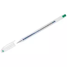 Ручка гелевая Crown "Hi-Jell" зеленая 05 мм. штрих-код