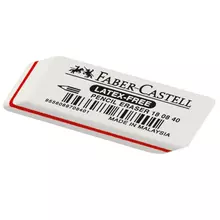 Ластик Faber-Castell "Latex-Free" скошенный синтетический каучук 50*19*8 мм.