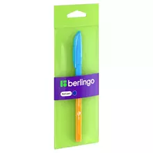 Ручка шариковая Berlingo "Skyline" светло-синяя 07 мм. игольчатый стержень грип пакет