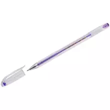Ручка гелевая Crown "Hi-Jell Metallic" фиолетовая металлик 07 мм.