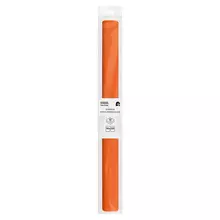 Бумага крепированная Три Совы, 50*250 см. 32г./м2, оранжевая, в рулоне, пакет с европодвесом