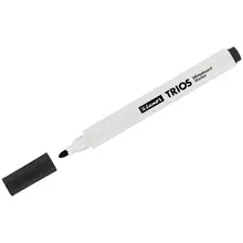 Маркер для белых досок Luxor "Trios" черный, пулевидный, 2,5 мм.