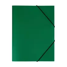 Папка на резинке Стамм. А4 500 мкм. пластик зеленая