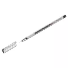 Ручка гелевая Berlingo "Standard" черная 05 мм. грип игольчатый стержень
