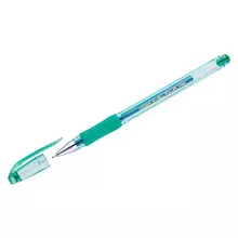Ручка гелевая Crown "Hi-Jell Needle Grip" зеленая 07 мм. грип игольчатый стержень штрих-код