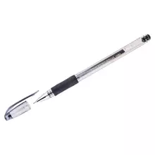 Ручка гелевая Crown "Hi-Jell Needle Grip" черная 07 мм. грип игольчатый стержень штрих-код