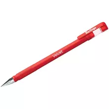Ручка гелевая Berlingo "Velvet" красная 05 мм. прорезиненный корпус