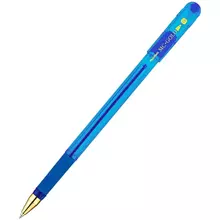 Ручка шариковая MunHwa "MC Gold" синяя 10 мм. грип штрих-код