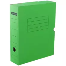 Короб архивный с клапаном OfficeSpace микрогофрокартон 75 мм. зеленый до 700 л.