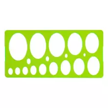 Трафарет эллипсов Стамм. 8-75 мм. пластиковый зеленый