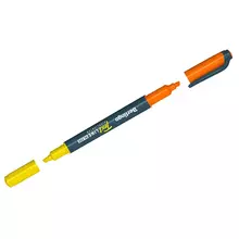 Текстовыделитель двусторонний Berlingo "Textline HL220" желтый/оранжевый 05-4 мм.