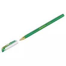 Ручка шариковая Berlingo "xGold" зеленая 07 мм. игольчатый стержень грип