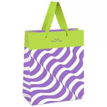 Пакет подарочный 18*23*10 см. Meshu "lavender Color Illusion" отд. фольгой матовая ламинация