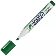 Маркер для белых досок Crown "Multi Board" зеленый, пулевидный, 3 мм.