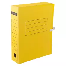 Папка архивная с завязками OfficeSpace микрогофрокартон 75 мм. желтый до 700 л.