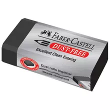Ластик Faber-Castell "Dust-Free" прямоугольный картонный футляр 45*22*13 мм. черный