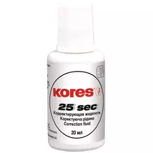 Корректирующая жидкость Kores "White" 20 мл. на химической основе с кистью