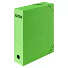 Папка архивная на резинках OfficeSpace микрогофрокартон 75 мм. зеленый до 700 л.
