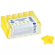 Легкий пластилин для лепки Мульти-Пульти, желтый, 6 шт. 60 г. прозрачный пакет