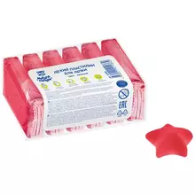 Легкий пластилин для лепки Мульти-Пульти красный 6 шт. 60 г. прозрачный пакет