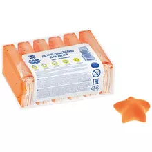 Легкий пластилин для лепки Мульти-Пульти оранжевый 6 шт. 60 г. прозрачный пакет