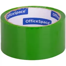 Клейкая лента упаковочная OfficeSpace, 48 мм.*40 м. 45 мкм. зеленая, ШК
