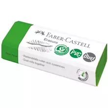 Ластик Faber-Castell "Erasure" PVC-Free & Dust-Free прямоугольный картонный футляр 63*22*13 мм. светло-зеленый