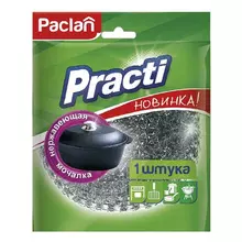 Губка для посуды Paclan "Practi" металлическая 10*35 см. 1 шт.