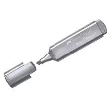 Текстовыделитель Faber-Castell "TL 46 Metallic" мерцающий серебряный 1-5 мм.