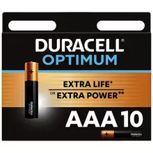 Батарейка Duracell Optimum AAA (LR03) алкалиновая 10BL