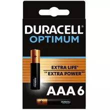 Батарейка Duracell Optimum AAA (LR03) алкалиновая 6BL