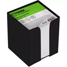 Блок для записей Стамм. 8*8*8 см. пластиковый бокс белый белизна 65-70%